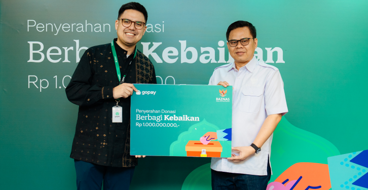 Total Donasi Melalui GoPay Selama Ramadan Capai Rp31 Miliar