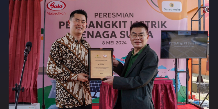 PT Sasa Inti Gandeng Suryanesia Untuk Instalasi PLTS Atap