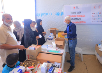PMI Lanjutkan Layanan Kesehatan Keliling di Kamp Pengungsian Khan Younis