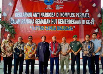BNN Bersama Masyarakat Kampung Permata Gelar Deklarasi Anti Narkoba