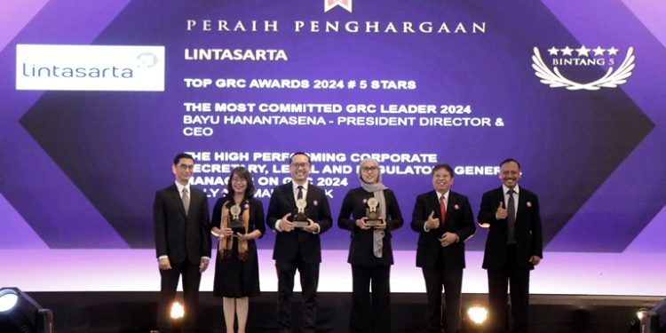 Lintasarta Borong Tiga Penghargaan GRC Award 2024