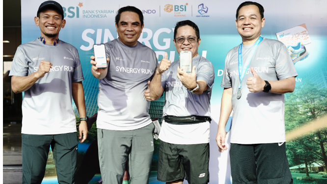 Synergy Run, Kolaborasi BSI & Pelindo Tingkatkan Literasi Perbankan Syariah