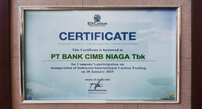 CIMB Niaga Dukung Peresmian Perdagangan Internasional Perdana Unit Karbon Indonesia