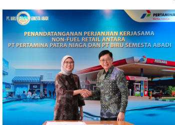 Biru Semesta Abadi dan Pertamina Patra Niaga Lakukan MoU Guna Perluas Bisnis Non-Fuel Retail (NFR) di SPBU Pertamina
