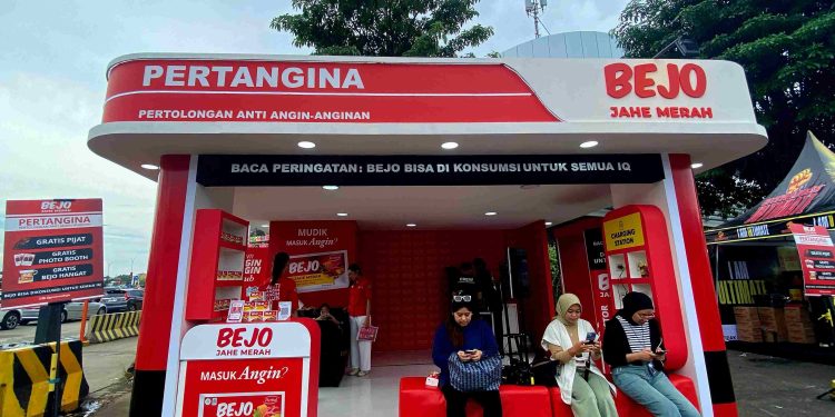 Perjalanan Mudik Lebih Nyaman, Bejo Jahe Merah Hadirkan Booth PERTANGINA agar Bebas Masuk Angin