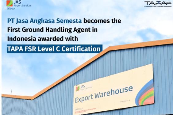 PT JAS Jadi Agen Ground Handling Pertama di Indonesia Raih Sertifikasi Keamanan Tingkat Dunia