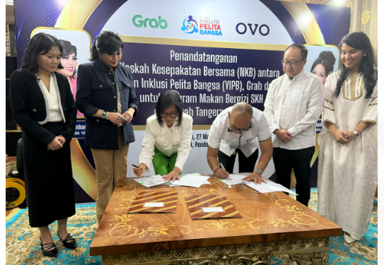 Yayasan Inklusi Pelita Bangsa,  Grab Indonesia dan OVO Kolaborasi Hadirkan Program Makan Bergizi bagi SKH Tangerang Raya