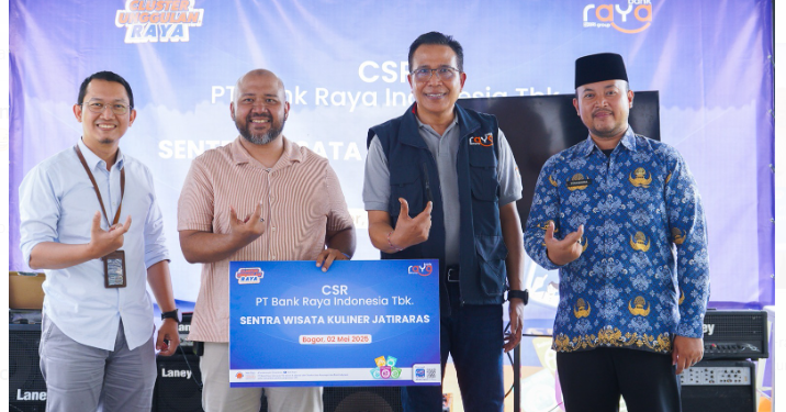 Bank Raya Serahkan CSR ke Cluster Unggulan Jatiraras Sawarga Cibinong, Dukung Komunitas Pelaku Usaha Go Digital via Raya App   