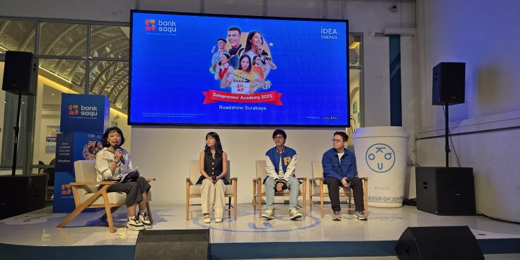 Bank Saqu Gelar Roadshow “Solopreneur Academy 2025” Perkuat Ekosistem Content Creator di Surabaya