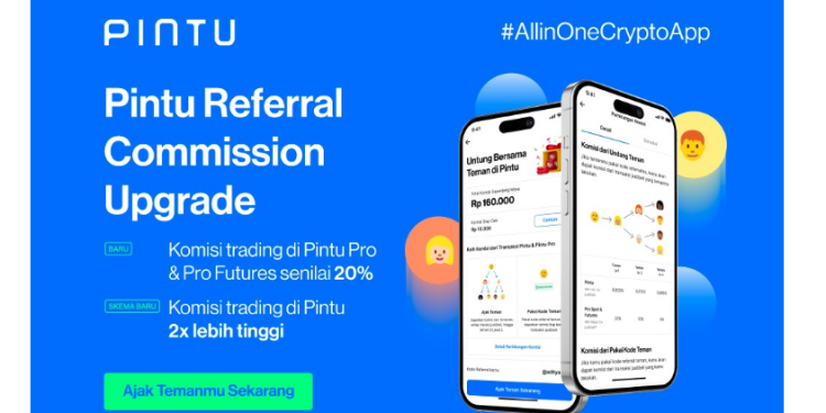 PINTU Tingkatkan Komisi Referral Program, Perluas Akses Investasi Crypto di Indonesia