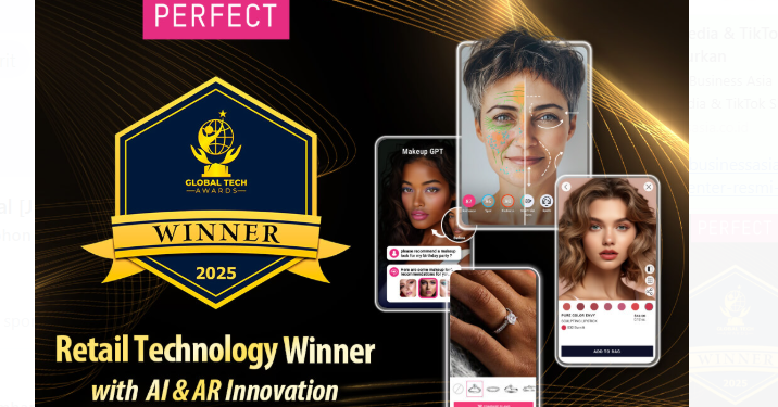 Perfect Corp. Semakin Bersinar, Raih Penghargaan Global Tech Award 2025 dan CEW Achiever Award 2025