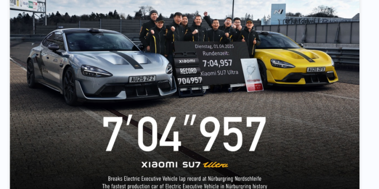 Xiaomi SU7 Ultra Catat Waktu 7:04.957, Pecahkan Rekor Baru untuk Mobil Listrik Mewah