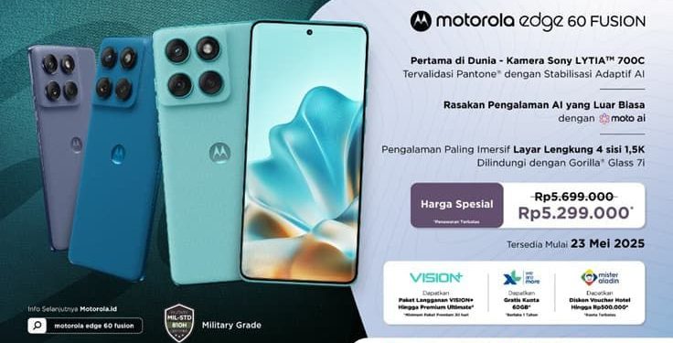 Motorola edge 60 FUSION Hadir dengan Pengalaman AI Terbaik