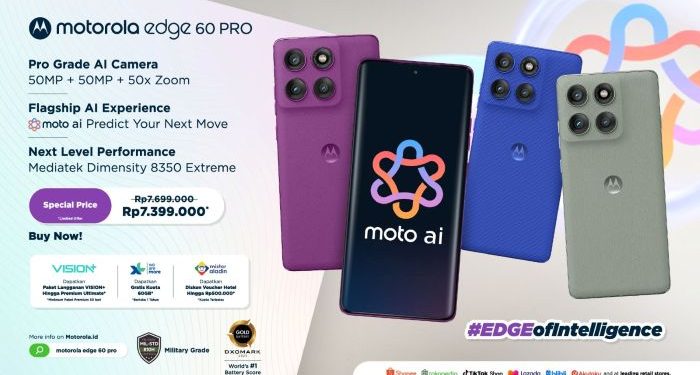 Motorola edge 60 pro dengan moto ai Tersedia Hari Ini