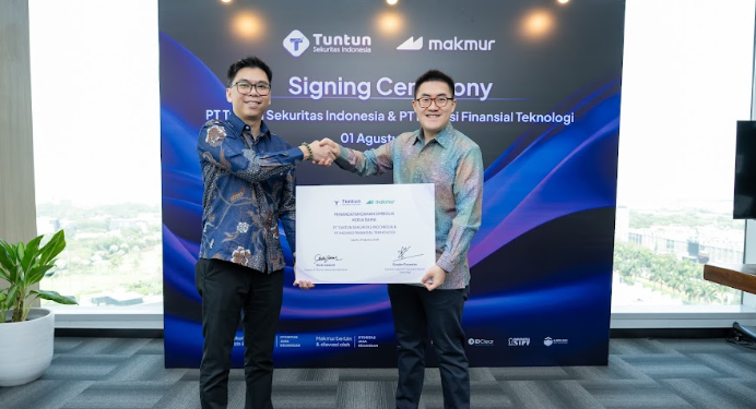 Tuntun Sekuritas dan Makmur Resmikan Kemitraan Strategis Gerai APERD