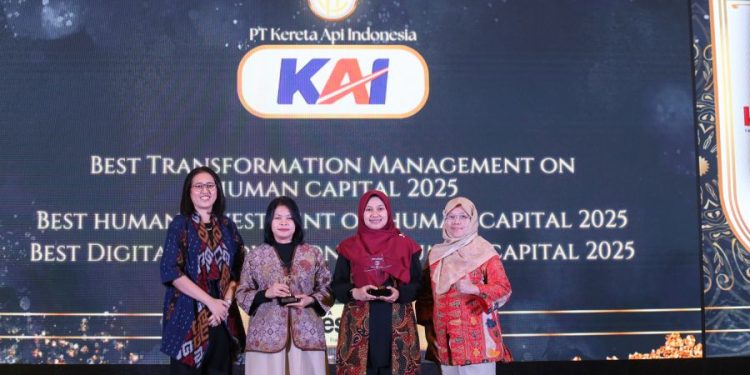 Sukses Membangun SDM unggul, KAI Raih 4 Penghargaan Best HC Award 2025