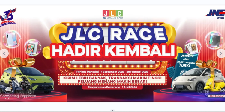 JNE Rayakan Hari Pelanggan Dengan Program JLC Race 2025 Berhadiah Mobil Listrik