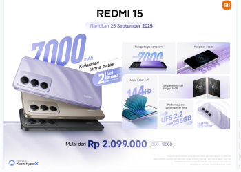 REDMI 15 Resmi Hadir di Indonesia: 7000mAh Kekuatan Tanpa Batas