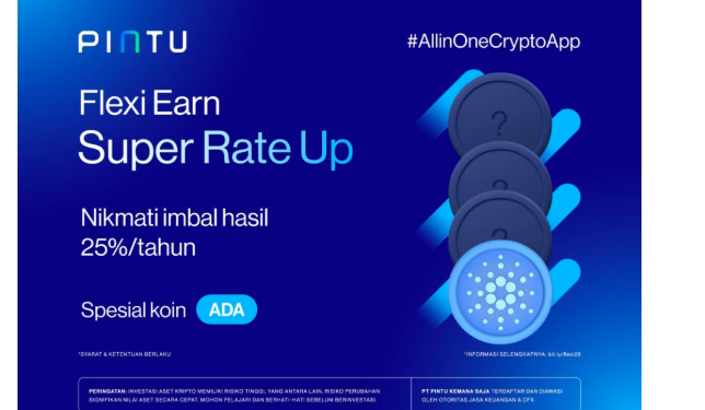 Pengguna Fitur Pintu Earn Naik Hampir 50%, PINTU Perpanjang Program Flexi Earn Super Rate Up!