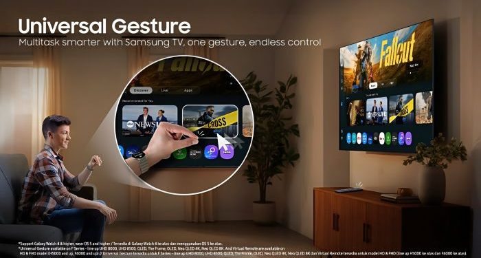 TV Samsung Vision AI  hadirkan Fitur Unggulan, Universal Gesture
