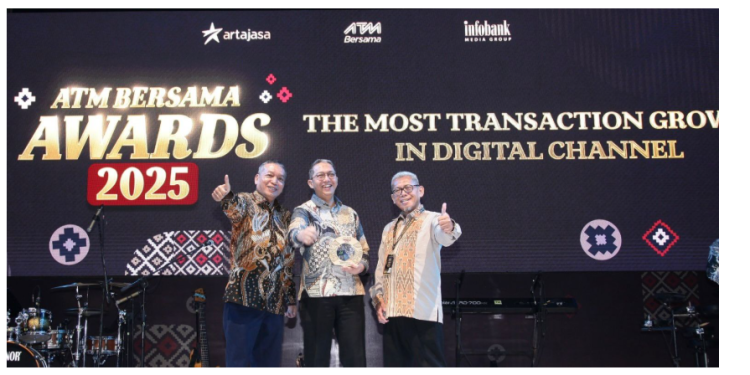 Bank Muamalat Raih Penghargaan Pertumbuhan Transaksi Digital Terbaik “ATM Bersama Awards 2025”