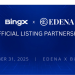 EDENA Announces BingX Listing on October 31, 2025, with Global Top 5 Exchange Listings to Follow
