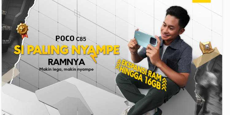 POCO C85: RAM 16GB, Baterai 6.000 mAh Siap Jadi Si Paling Nyampe ala Player FFWS!