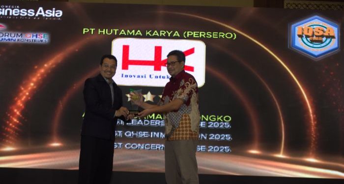 PT Hutama Karya Raih IQSA Awards 2025 ‘Concern Terapkan Aspek QHSE’
