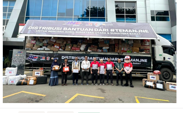 JNE Distribusikan Lebih 500 Ton Bantuan dari #TemanJNE Untuk Korban Bencana Sumatera
