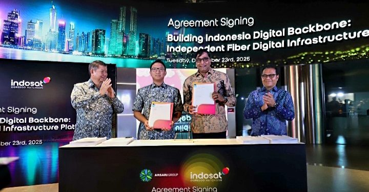 Indosat, Arsari Group, dan Northstar Group Bentuk Platform Serat Optik Digital Independen