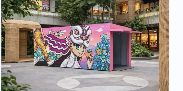 Jakarta Premium Outlets Berkolaborasi dengan Street Artist Kenji Chai, Sambut Imlek 2026